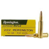 Remington Rifle Ammunition - 222 Remington - 50  Grain Pointed Soft Point - 20 Rounds