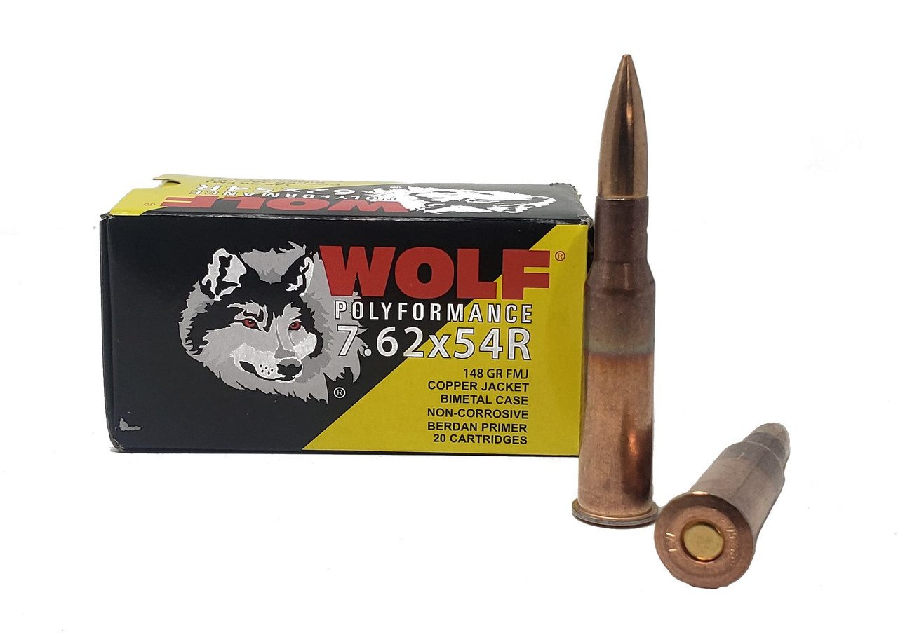 Wolf | 7.62x54R 148gr FMJ | 20 Rounds | Miwall Wholesale Ammunition