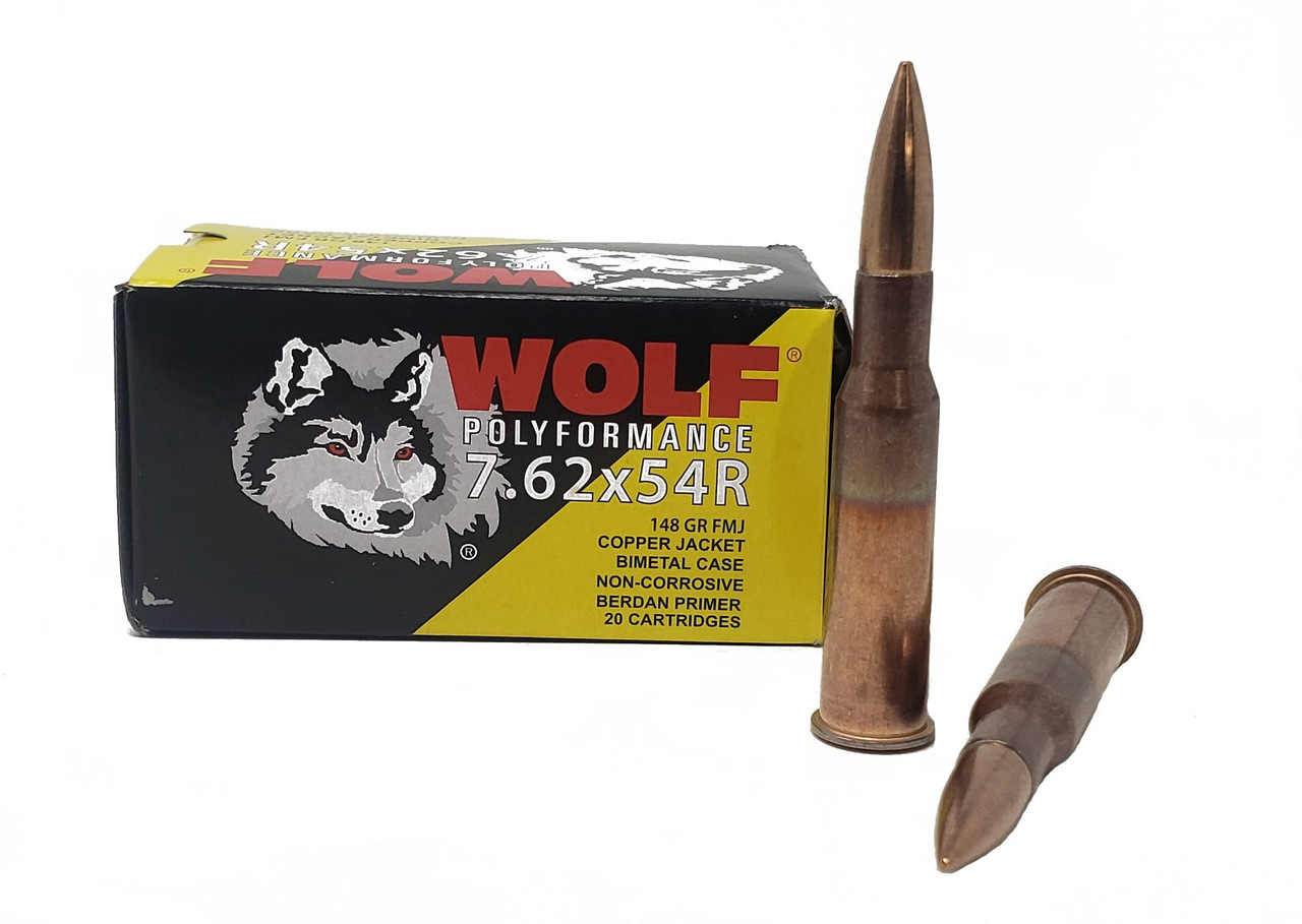 Wolf | 7.62x54R 148gr FMJ | 20 Rounds | Miwall Wholesale Ammunition