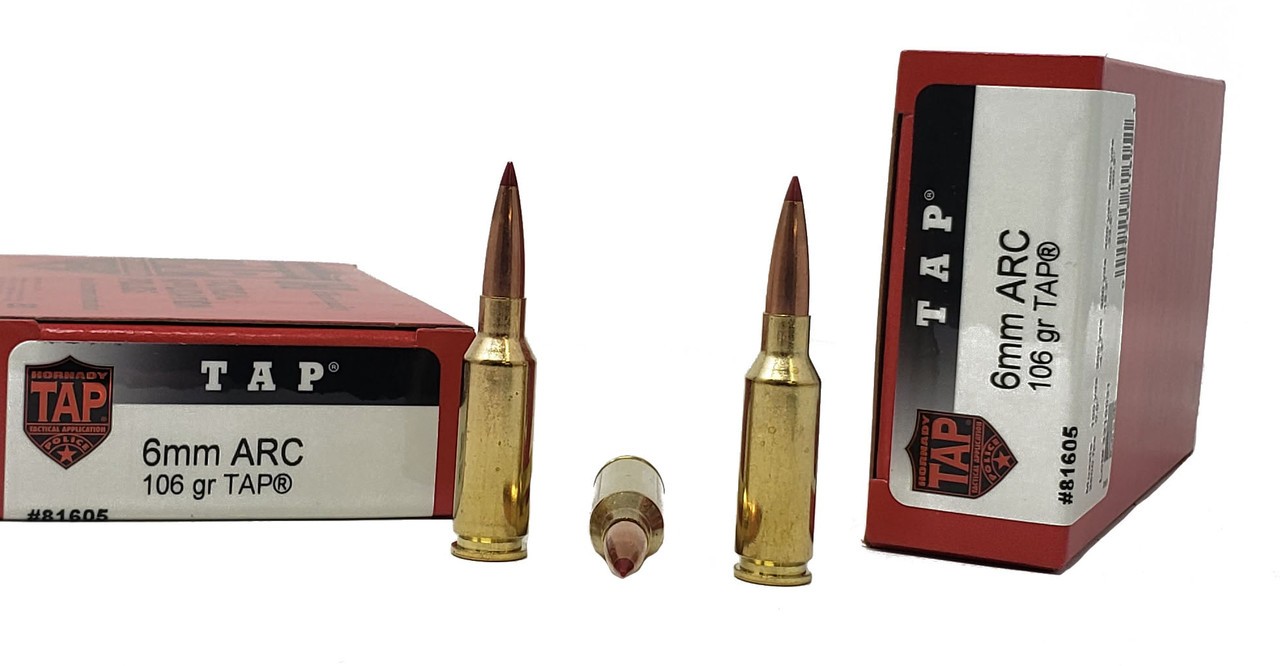 Hornady Ammunition - 6MM ARC - 106 TAP - 200 Rounds - Brass 