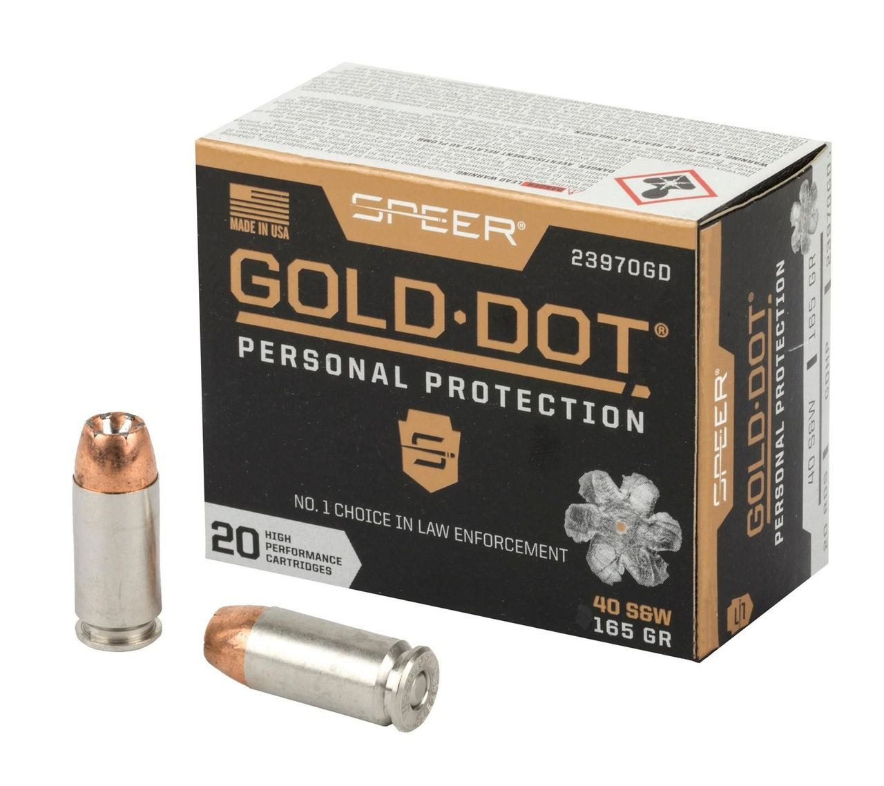 Speer | 40 S&W 165gr HP | 20 Rounds | Miwall Wholesale Ammunition