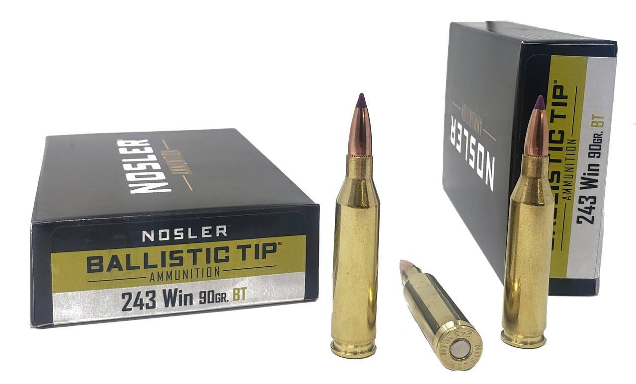 Nosler | 243 Winchester 90gr Ballistic Tip | 20 Rounds | Miwall