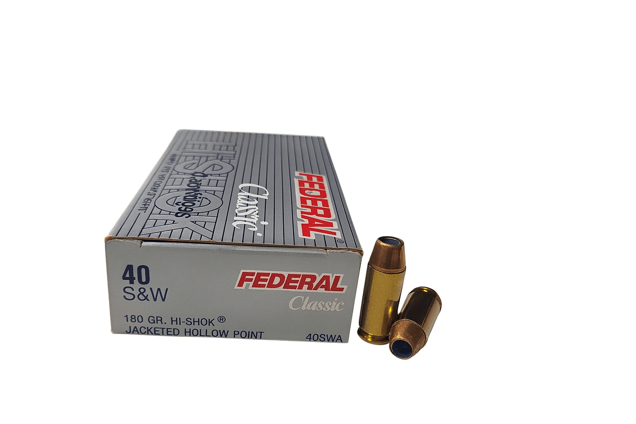 Federal Premium | 40 S&W 180gr HP | 20 Rounds | Miwall Wholesale