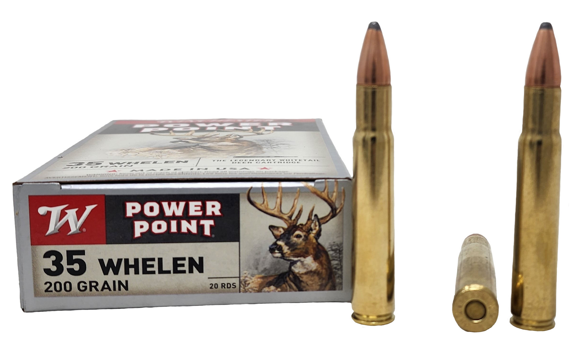 Winchester Power Point Ammunition 35 Whelen 200 Grain Power Point