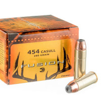 Federal Fusion Ammunition - 454 Casull - 260 Grain Fusion Soft Point- 40 Rounds W/ Free Ammo Can Federal Fusion Ammunition - 454 Casull - 260 Grain Fusion Soft Point- 40 Rounds W/ Free Ammo Can