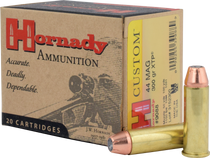 Hornady Custom Ammunition - 44 Remington Magnum - 300 Grain XTP Jacketed Hollow Point - 20 Rounds Hornady Custom Ammunition - 44 Remington Magnum - 300 Grain XTP Jacketed Hollow Point - 20 Rounds