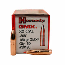 Hornady Bullets - .308" (30 Cal) - 180 Grain GMX (Lead Free) - 50 Projectiles