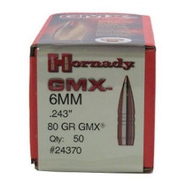 Hornady Bullets - 6 MM (.243") - 80 Grain GMX (Lead Free) - 50 Projectiles