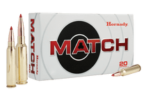 Hornady Match Ammunition - 338 Lapua Magnum - 285 Grain ELD Match - 20 Rounds - Brass Case