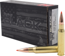 Hornady Black Ammunition - 308 Winchester - 155 Grain A-MAX - 20 Rounds - Brass Case Hornady Black Ammunition - 308 Winchester - 155 Grain A-MAX - 20 Rounds - Brass Case