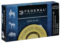 Federal Power-Shok Ammunition - 308 Winchester - 150 Grain Soft Point - 20 Rounds - Brass Case Federal Power-Shok Ammunition - 308 Winchester - 150 Grain Soft Point - 20 Rounds - Brass Case