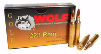 Wolf Gold Ammunition - 223 Remington - 55 Grain Full Metal Jacket - 20 Rounds - Brass Case Wolf Gold Ammunition - 223 Remington - 55 Grain Full Metal Jacket - 20 Rounds - Brass Case