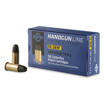 Prvi Partizan Ammunition - 38 S&W - 145 Grain Lead Round Nose - 50 Rounds - Brass Case