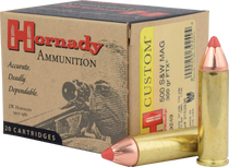 Hornady Custom Ammunition - 500 S&W Magnum - 300 Grain FTX - 20 Rounds - Brass Case Hornady Custom Ammunition - 500 S&W Magnum - 300 Grain FTX - 20 Rounds - Brass Case