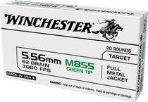 Winchester Lake City Ammunition M855 - 5.56x45 MM - 62 Grain Full Metal Jacket - 20 Rounds - Brass Case Winchester Lake City Ammunition M855 - 5.56x45 MM - 62 Grain Full Metal Jacket - 20 Rounds - Brass Case