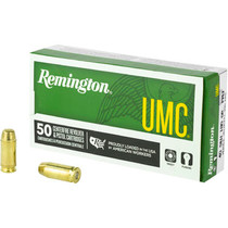 Remington UMC Ammunition - 40 S&W - 180 Grain Full Metal Jacket - 50 Rounds - Brass Case Remington UMC Ammunition - 40 S&W - 180 Grain Full Metal Jacket - 50 Rounds - Brass Case