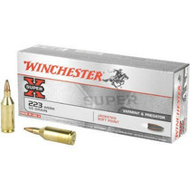 Winchester Super-X Ammunition - 223 WSSM - 55 Grain Jacketed Soft Point - 20 Rounds - Brass Case Winchester Super-X Ammunition - 223 WSSM - 55 Grain Jacketed Soft Point - 20 Rounds - Brass Case