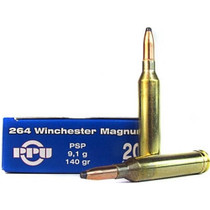 Prvi Partizan Ammunition - 264 Winchester Mag - 140 Grain Soft Point - 20 Rounds - Brass Case Prvi Partizan Ammunition - 264 Winchester Mag - 140 Grain Soft Point - 20 Rounds - Brass Case