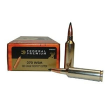 Federal Premium Ammunition - 270 WSM - 130 Grain Trophy Copper - 20 Rounds - Nickel Plated Brass Case Federal Premium Ammunition - 270 WSM - 130 Grain Trophy Copper - 20 Rounds - Nickel Plated Brass Case
