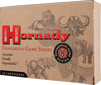 Hornady Ammunition - 375 H&H  Mag  - 300 Grain DGX Round Nose - 20 Rounds - Brass Case