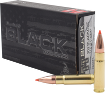 Hornady Ammunition - 300 Blackout - 110 Grain V-Max Black - 20 Rounds - Brass Case Hornady Ammunition - 300 Blackout - 110 Grain V-Max Black - 20 Rounds - Brass Case