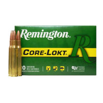 Remington Core-Lokt Ammunition - .30-06 Springfield - 180 Grain Core-Lokt Pointed Soft Point - 20 Rounds - Brass Case Remington Core-Lokt Ammunition - .30-06 Springfield - 180 Grain Core-Lokt Pointed Soft Point - 20 Rounds - Brass Case
