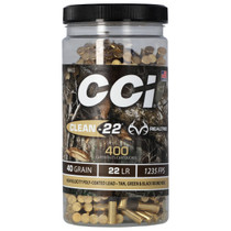 CCI Clean-22 Ammunition - 22 Long Rifle - 40 Grain Poly Lead Coated Round Nose - 400 Rounds - Brass Case