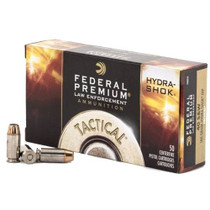 Federal Premium Ammunition - 40 S&W - 180 Grain Hydra-Shok Hollow Point - 50 Rounds - Nickel Plated Brass