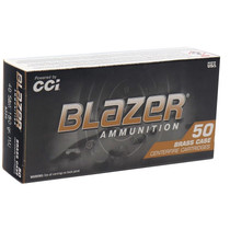 CCI Blazer Ammunition - 40 S&W - 180 Grain Full Metal Jacket - 50 Rounds - Brass Case
