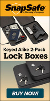 Snap Safe -Extra Large- Keyed Lock Box - 2 Units Keyed Alike - 10" x 7" x 2" Snap Safe -Extra Large- Keyed Lock Box - 2 Units Keyed Alike - 10" x 7" x 2"