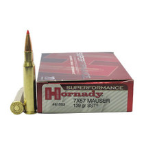 Hornady Superformance Ammunition - 7x57mm Mauser  - 139 Grain SST - 20 Rounds - Brass Case