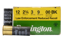 Remington Reduce Recoil Ammunition - 12 Gauge - 2 3/4" - 3 DR. EQ.  - 00 Buck - 9 Pellets - 25 Rounds