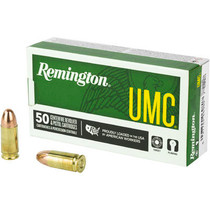 Remington UMC Ammunition - 9 MM Luger - 115 Grain Full Metal Jacket - 50 Rounds - Brass Case Remington UMC Ammunition - 9 MM Luger - 115 Grain Full Metal Jacket - 50 Rounds - Brass Case