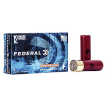 Federal Power-Shok Ammunition - 12 Gauge - 2 3/4" - 1 1/4 oz. Magnum Rifled Slug HP - 5 Rounds Federal Power-Shok Ammunition - 12 Gauge - 2 3/4" - 1 1/4 oz. Magnum Rifled Slug HP - 5 Rounds