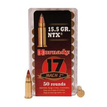 Hornady Varmint Express Ammunition - 17 Hornady Mach 2 - 15.5 Grain NTX - 50 Rounds - Brass Case