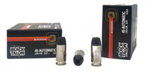 Winchester Black Talon Ammunition - 45 Auto - 230 Grain SXT - 20 Rounds -  Nickel Plated Brass Case