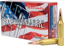 Hornady American Whitetail Ammunition - 243 Winchester - 100 Grain Interlock - 20 Rounds - Brass Case Hornady American Whitetail Ammunition - 243 Winchester - 100 Grain Interlock - 20 Rounds - Brass Case