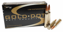 Speer Gold Dot Ammunition - 223 Remington - 55 Grain Gold Dot Soft Point - 20 Rounds - Nickel Plated Brass Case Speer Gold Dot Ammunition - 223 Remington - 55 Grain Gold Dot Soft Point - 20 Rounds - Nickel Plated Brass Case