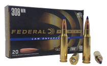 Federal Premium Ammunition - 308 Winchester 168 Grain Tactical Tip Match King - 20 Rounds - Brass Case