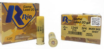 Rio Game Load Ammunition - 20 Gauge - 2 3/4" - 3/4 oz. - 1 Buck - 25 Rounds