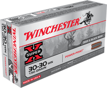 Winchester Super-X Ammunition - 30-30 Winchester - 150 Grain Power-Point - 20 Rounds - Brass Case