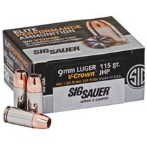 Sig Sauer | 9 MM Luger 115gr JHP | 20 Rounds