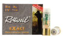 Rottweil Exact Ammunition - 20 Gauge - 2 3/4" - Lead 15/16 - 5 Rounds - Best Out Of Smooth Bore Barrels Rottweil Exact Ammunition - 20 Gauge - 2 3/4" - Lead 15/16 - 5 Rounds - Best Out Of Smooth Bore Barrels