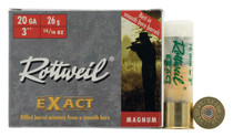 Rottweil Exact Magnum Ammunition - 20 Gauge - 3" Magnum - 15/16 Oz. - 5 Rounds - Best In Smooth Bore Barrels