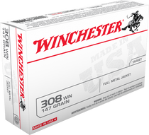 Winchester Ammunition - 308 Winchester - 147 Grain Full Metal Jacket - 20 Rounds Winchester Ammunition - 308 Winchester - 147 Grain Full Metal Jacket - 20 Rounds
