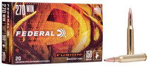 Federal Fusion Ammunition - 270 Winchester - 150 Grain Bonded Soft Point - 20 Rounds - Brass Case Federal Fusion Ammunition - 270 Winchester - 150 Grain Bonded Soft Point - 20 Rounds - Brass Case