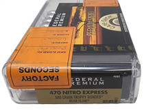 Federal Premium Ammunition - 470 Nitro Express - 500 Grain Trophy Bonded Bear Claw - 20 Rounds - Factory Seconds Federal Premium Ammunition - 470 Nitro Express - 500 Grain Trophy Bonded Bear Claw - 20 Rounds - Factory Seconds
