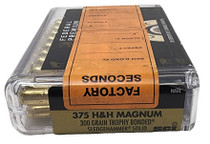 Federal Premium Ammunition - 375 H&H Magnum - 300 Grain Trophy Bonded Sledgehammer Solid - 20 Rounds - Factory Seconds