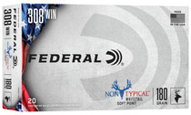 Federal Non Typical Ammunition - 308 Winchester - 180 Grain Soft Point - 20 Rounds - Brass Case Federal Non Typical Ammunition - 308 Winchester - 180 Grain Soft Point - 20 Rounds - Brass Case