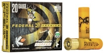 Federal Premium Ammunition - 20 Gauge - 3 " - 275 Grain Copper Sabot Slug - 5 Rounds Federal Premium Ammunition - 20 Gauge - 3 " - 275 Grain Copper Sabot Slug - 5 Rounds